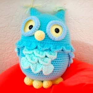 NEW Owl Crochet stuffed Toy. Handmade by my friend.